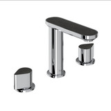 Miscelo Widespread Bathroom Faucet - Polished Chrome Spout with Greystone Quarry Insert with Lever Handle with Insert | Model Number: MI09D3GQAPC - Product Knockout