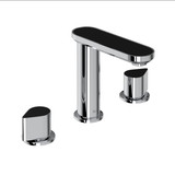 Miscelo Widespread Bathroom Faucet - Polished Chrome Spout with Nero Insert with Lever Handle with Insert | Model Number: MI09D3NRAPC - Product Knockout