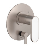 Miscelo Pressure Balance Trim with Diverter - Satin Nickel Spout with Bianco Insert with Lever Handle with Insert | Model Number: MI11W1BLSTN - Product Knockout