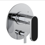 Miscelo Pressure Balance Trim with Diverter - Polished Chrome Spout with Nero Insert with Lever Handle with Insert | Model Number: MI11W1NRAPC - Product Knockout