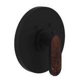 Miscelo 3/4 Inch Thermostatic Trim without Volume Control - Matte Black Spout with Sedona Insert with Lever Handle with Insert | Model Number: MI13W1SDMB - Product Knockout