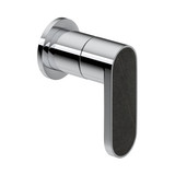 Miscelo Trim for Volume Control and Diverter - Polished Chrome Spout with Greystone Quarry Insert with Lever Handle with Insert | Model Number: MI18W1GQAPC - Product Knockout