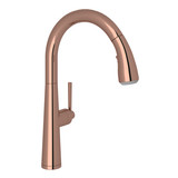 Lux Pulldown Kitchen Faucet - Rose Gold with Metal Lever Handle | Model Number: R7515LMRG-2 - Product Knockout