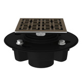 DISCONTINUED-ABS 2 Inch X 3 Inch Drain Kit with 3142 Weave Decorative Cover - English Bronze | Model Number: SDABS2/3-3142EB - Product Knockout