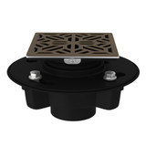 DISCONTINUED-ABS 2 Inch X 3 Inch Drain Kit with 3144 Mosaic Decorative Cover - English Bronze | Model Number: SDABS2/3-3144EB - Product Knockout