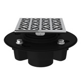 DISCONTINUED-ABS 2 Inch X 3 Inch Drain Kit with 3146 Petal Decorative Cover - Polished Chrome | Model Number: SDABS2/3-3146APC - Product Knockout