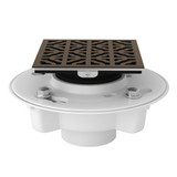 PVC 2 Inch X 3 Inch Drain Kit with Petal Decorative Cover - Tuscan Brass | Model Number: SDPVC2/3-3146TCB - Product Knockout
