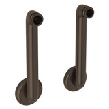 DISCONTINUED-Cast Iron Tub Unions - Set of 2 - Tuscan Brass | Model Number: ZZ9353502V-TCB - Product Knockout