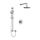 Georgian Type T/P (Thermostatic/Pressure Balance) 1/2 Inch Coaxial 2-Way System With Hand Shower And Shower Head - Chrome with Cross Handles | Model Number: KIT323GN+C-6 - Product Knockout