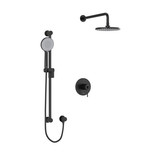 GS Type T/P (Thermostatic/Pressure Balance) 1/2 Inch Coaxial 2-Way System With Hand Shower And Shower Head - Black | Model Number: KIT323GSBK-EX - Product Knockout
