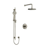 DISCONTINUED Momenti Type T/P (Thermostatic/Pressure Balance) 1/2 Inch Coaxial 2-Way System With Hand Shower And Shower Head - Brushed Nickel | Model Number: KIT323MMRDJBN-SPEX