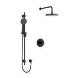 DISCONTINUED Momenti Type T/P (Thermostatic/Pressure Balance) 1/2 Inch Coaxial 2-Way System With Hand Shower And Shower Head - Black | Model Number: KIT323MMRDXBK-EX