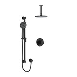 DISCONTINUED Ode Type T/P (Thermostatic/Pressure Balance) 1/2 Inch Coaxial 2-Way System With Hand Shower And Shower Head - Black | Model Number: KIT323ODBK-6