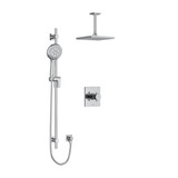 DISCONTINUED-Pallace Type T/P (Thermostatic/Pressure Balance) 1/2 Inch Coaxial 2-Way System With Hand Shower And Shower Head - Chrome with Cross Handles | Model Number: KIT323PATQ+C-6 - Product Knockout