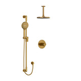 Parabola Type T/P (Thermostatic/Pressure Balance) 1/2 Inch Coaxial 2-Way System With Hand Shower And Shower Head - Brushed Gold | Model Number: KIT323PBBG-6 - Product Knockout