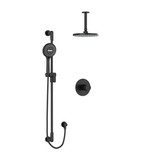 DISCONTINUED Parabola Type T/P (Thermostatic/Pressure Balance) 1/2 Inch Coaxial 2-Way System With Hand Shower And Shower Head - Black | Model Number: KIT323PBBK-6