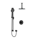 DISCONTINUED Riu Type T/P (Thermostatic/Pressure Balance) 1/2 Inch Coaxial 2-Way System With Hand Shower And Shower Head - Black | Model Number: KIT323RUTM+BK-6