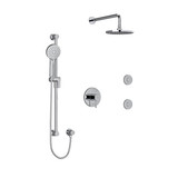 DISCONTINUED-Edge Type T/P (Thermostatic/Pressure Balance) 1/2 Inch Coaxial 3-Way System Hand Shower Rail Elbow Supply Shower Head And 2 Body Jets - Chrome | Model Number: KIT3545EDTMC - Product Knockout