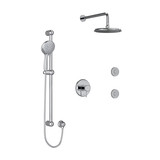 DISCONTINUED Georgian Type T/P (Thermostatic/Pressure Balance) 1/2 Inch Coaxial 3-Way System Hand Shower Rail Elbow Supply Shower Head And 2 Body Jets - Chrome | Model Number: KIT3545GNC-SPEX