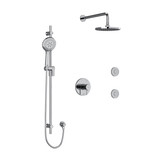 Pallace Type T/P (Thermostatic/Pressure Balance) 1/2 Inch Coaxial 3-Way System Hand Shower Rail Elbow Supply Shower Head And 2 Body Jets - Chrome | Model Number: KIT3545PATMC-6 - Product Knockout