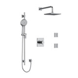DISCONTINUED Pallace Type T/P (Thermostatic/Pressure Balance) 1/2 Inch Coaxial 3-Way System Hand Shower Rail Elbow Supply Shower Head And 2 Body Jets - Chrome | Model Number: KIT3545PATQ+C-EX