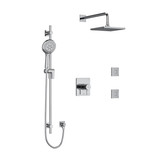 DISCONTINUED Pallace Type T/P (Thermostatic/Pressure Balance) 1/2 Inch Coaxial 3-Way System Hand Shower Rail Elbow Supply Shower Head And 2 Body Jets - Chrome | Model Number: KIT3545PATQC-6-SPEX