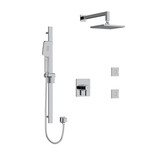 Paradox Type T/P (Thermostatic/Pressure Balance) 1/2 Inch Coaxial 3-Way System Hand Shower Rail Elbow Supply Shower Head And 2 Body Jets - Chrome | Model Number: KIT3545PXTQC-6-SPEX - Product Knockout