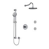 DISCONTINUED Retro Type T/P (Thermostatic/Pressure Balance) 1/2 Inch Coaxial 3-Way System Hand Shower Rail Elbow Supply Shower Head And 2 Body Jets - Chrome | Model Number: KIT3545RT+C-6