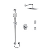 Venty Type T/P (Thermostatic/Pressure Balance) 1/2 Inch Coaxial 3-Way System Hand Shower Rail Elbow Supply Shower Head And 2 Body Jets - Chrome | Model Number: KIT3545VYC-6-EX - Product Knockout