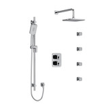 Equinox Type T/P (Thermostatic/Pressure Balance) Double Coaxial System With Hand Shower Rail 4 Body Jets And Shower Head - Chrome | Model Number: KIT446EQC-6 - Product Knockout