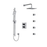 DISCONTINUED Profile Type T/P (Thermostatic/Pressure Balance) Double Coaxial System With Hand Shower Rail 4 Body Jets And Shower Head - Chrome | Model Number: KIT446PFTQC-6
