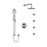 Riu Type T/P (Thermostatic/Pressure Balance) Double Coaxial System With Hand Shower Rail 4 Body Jets And Shower Head - Chrome | Model Number: KIT446RUTMC-6 - Product Knockout