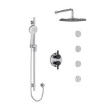 DISCONTINUED Momenti Shower Kit 483 - Chrome/Black | Model Number: KIT483MMRDJCBK