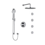 DISCONTINUED Riu Type T/P (Thermostatic/Pressure Balance) 3/4 Inch Double Coaxial System With Hand Shower Rail 4 Body Jets And Shower Head - Chrome | Model Number: KIT483RUTM+C-6