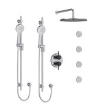 DISCONTINUED Momenti Shower Kit 783 - Chrome/Black | Model Number: KIT783MMRDLCBK-6