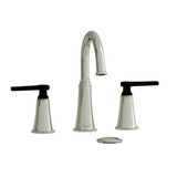 DISCONTINUED Momenti™ Widespread Lavatory Faucet With C-Spout - Polished Nickel/Black | Model Number: MMRD08JPNBK-05