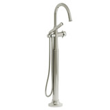 DISCONTINUED 2-way Type T (thermostatic) coaxial floor-mount tub filler With Handshower - Polished Nickel | Model Number: MMRD39+PN