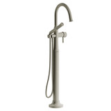 DISCONTINUED 2-way Type T (thermostatic) coaxial floor-mount tub filler With Handshower - Brushed Nickel | Model Number: MMRD39JBN