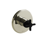 Momenti Type P (Pressure Balance) Complete Valve - Polished Nickel and Black with Cross Handles | Model Number: MMRD51+PNBK - Product Knockout