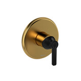 Momenti Type P (Pressure Balance) Complete Valve - Brushed Gold and Black with J-Shaped Handles | Model Number: MMRD51JBGBK-SPEX - Product Knockout
