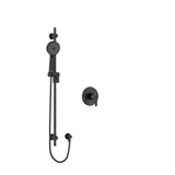 Momenti Type P (Pressure Balance) Shower - Black with J-Shaped Handles | Model Number: MMRD54JBK-EX - Product Knockout