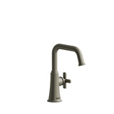 Momenti Single Hole Bathroom Faucet - Brushed Nickel with X-Shaped Handles | Model Number: MMSQS00XBN - Product Knockout