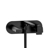 Ode Wall-Mount Type T/P (Thermo/Pressure Balance) Coaxial Tub Filler With Hand Shower - Black | Model Number: OD21BK - Product Knockout