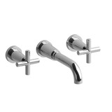 DISCONTINUED-Pallace 8 Inch Wall-Mount Tub Filler  - Chrome with Cross Handles | Model Number: PA05+C - Product Knockout