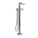 Parabola 2-Way Type T (Thermostatic) Coaxial Floor-Mount Tub Filler With Hand Shower Trim - Polished Nickel | Model Number: PB39PN - Product Knockout