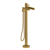 Paradox 2-Way Type T (Thermostatic) Coaxial Floor-Mount Tub Filler With Hand Shower - Brushed Gold | Model Number: PX39BG-SPEX - Product Knockout