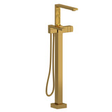 Reflet 2-Way Type T (Thermostatic) Coaxial Floor-Mount Tub Filler With Hand Shower - Brushed Gold | Model Number: RF39BG - Product Knockout
