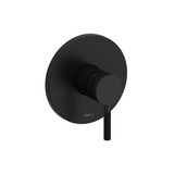 Riu Type P (Pressure Balance) Complete Valve - Black with Knurled Lever Handles | Model Number: RUTM51KNBK - Product Knockout