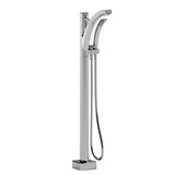Salomé Floor-Mount Type T/P (Thermostatic/Pressure Balance) Coaxial Tub Filler With Hand Shower - Chrome | Model Number: SA37C-EX - Product Knockout