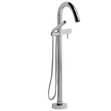 Sylla 2-Way Type T (Thermostatic) Coaxial Floor-Mount Tub Filler With Hand Shower - Chrome | Model Number: SY39C-EX - Product Knockout